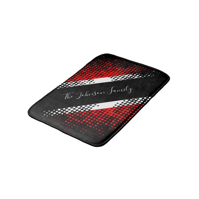 Patternflagge Trinidad und Tobago Dot | Familienna Badematte (Schrägansicht)