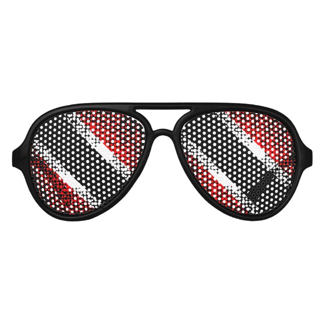Patternflagge Trinidad und Tobago Dot Partybrille (Vorderseite)