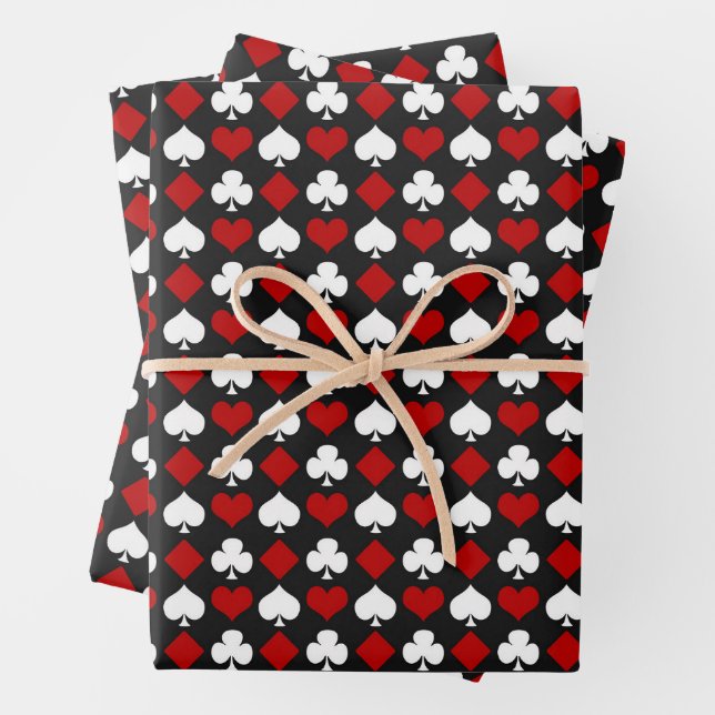 Patternpapier für Casino Cards Geschenkpapier Set (Beispiel)