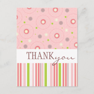 Patterns of Fun Twin Girl Baby Shower Vielen Dank Dankeskarte