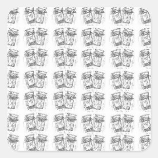 Patternschildkröte Quadratischer Aufkleber