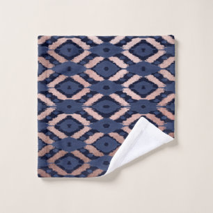 Patters de Bohemian Rose Gold Navy Blue Ikat