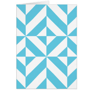 Patters de Ocean Blue Geometric Deco