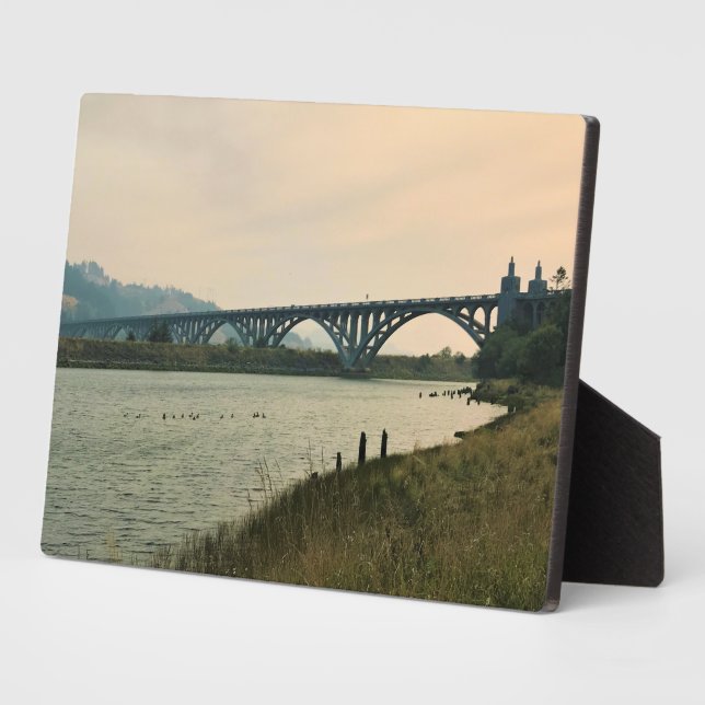 Patterson Bridge, Gold Beach, Oregon Fotoplatte (Seite)