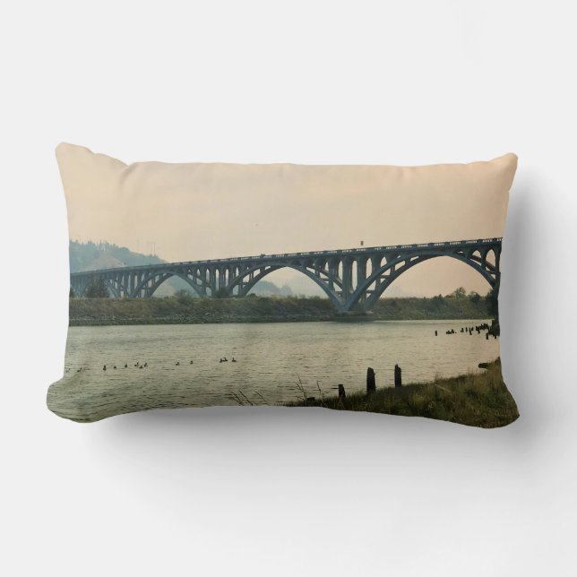 Patterson Bridge, Gold Beach, Oregon Lendenkissen (Vorderseite)