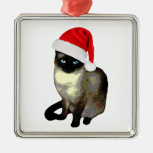 Pattes de Kitty, ornement de Noël de chat siamois