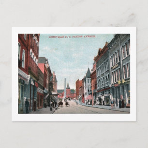 Patton Ave., Asheville, North Carolina Vintage-Pos Postkarte