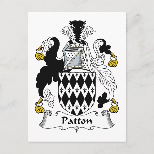 Patton Familienwappen Postkarte (Vorderseite)