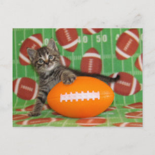Patton Plays Football - Carte Postale Cat