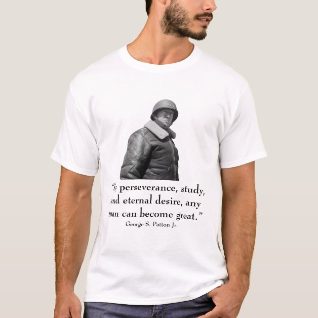 Patton und Zitat T-Shirt (Vorderseite)