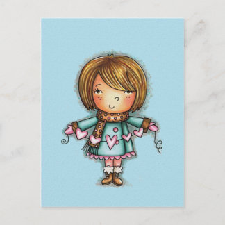 Patty Hearts Postcard Postkarte