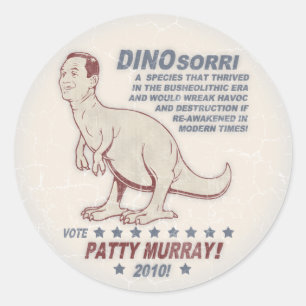 Patty Murray / Dino Sorri Runder Aufkleber
