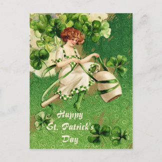Patty's Day Girl Vintage Postkarte
