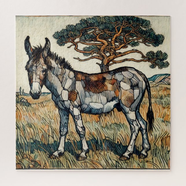 Pâturage âne 600 Piece Puzzle (Vertical)