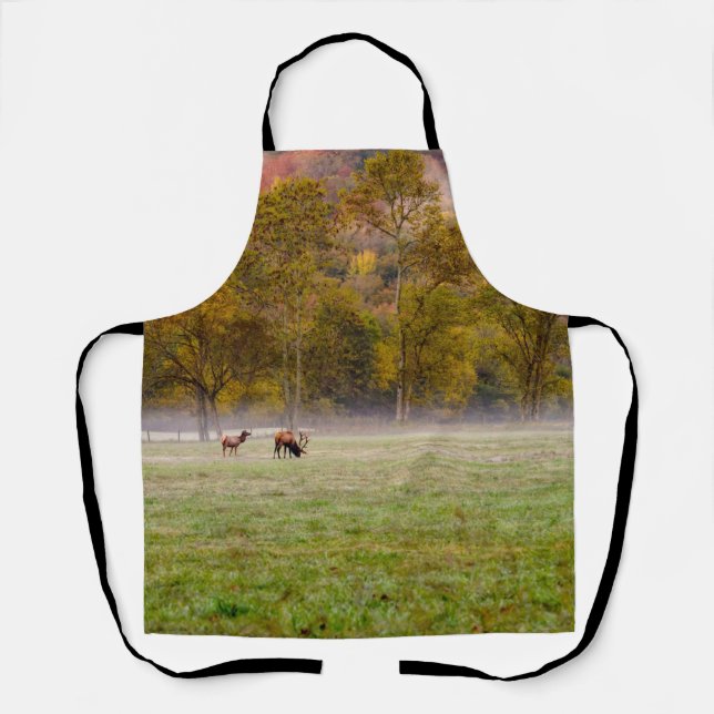 Pâturage Elk Couple tablier (Recto)