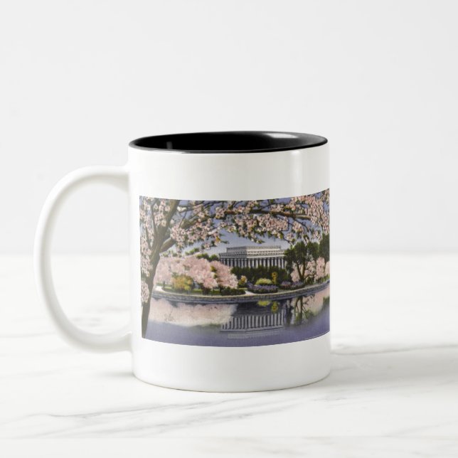 PAU44 Lincoln Memorial .tif Zweifarbige Tasse (Links)
