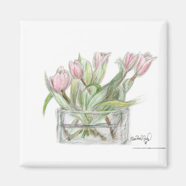 PAU58 Blume 1.tif Magnet (Vorne)