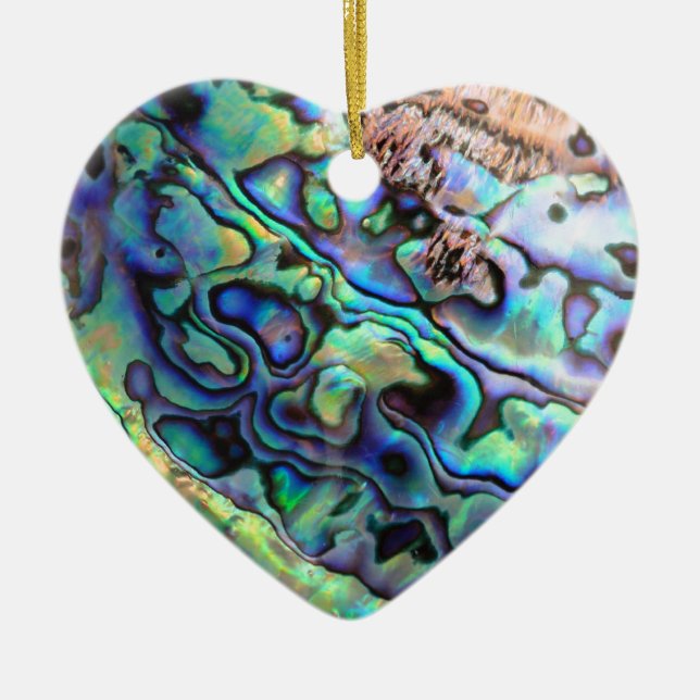 Paua abalone-Muschel Keramik Ornament (Vorne)