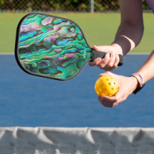 Paua-Schellen-Optik-Pickleball-Schläger mit Monogr