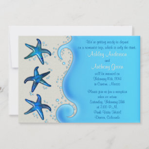 Paua Shell Starfish Post Hochzeitsempfang Nur 2 Einladung