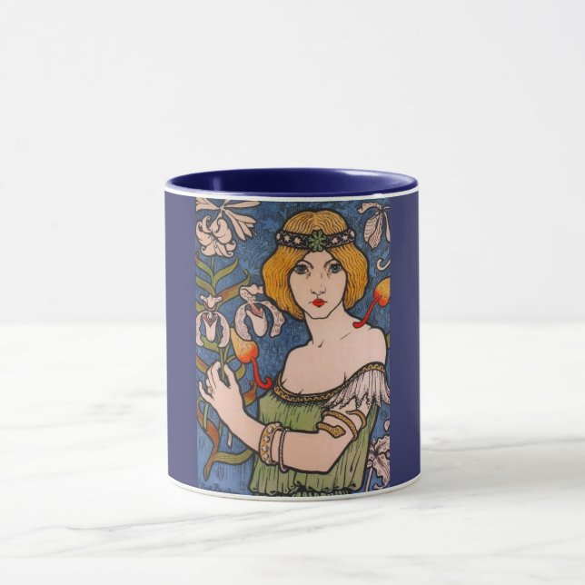 Paul Berthon - Lady mit Orchids Tasse (Zentrum)