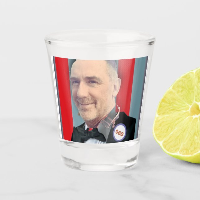 Paul Birthday Image - 60 6 cm Runder Abzeichen Squ Schnapsglas (Vorderseite)