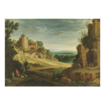 Paul Bril Landscape mit einem Party für die Jagd