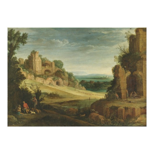 Paul Bril Landscape mit einem Party für die Jagd Fotodruck (Vorne)
