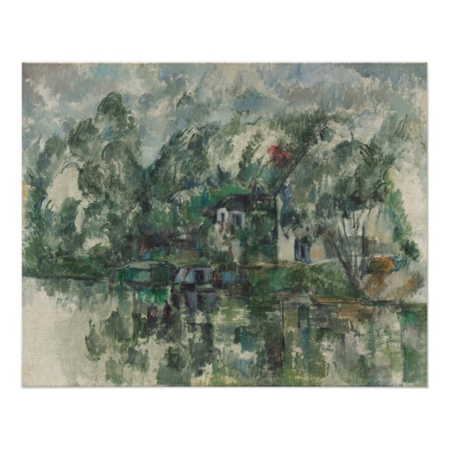 Paul Cezanne | Am Wasserrand, c. 1890 (Öl Poster (Vorderseite)