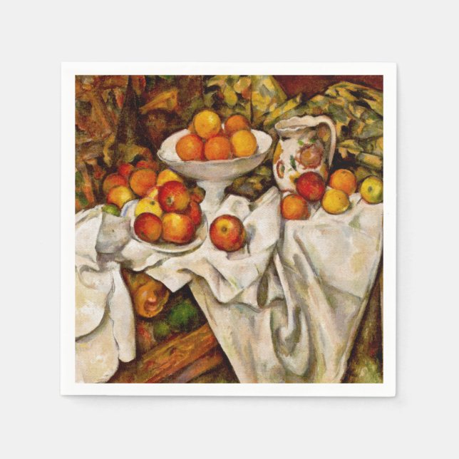 Paul Cezanne Apples Orange Impressionismus Serviette (Vorderseite)