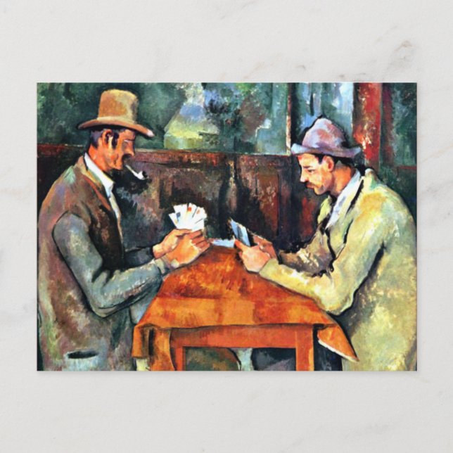 Paul Cezanne art : Les joueurs de cartes (deux) (Devant)