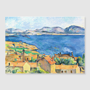 Paul Cezanne art, The Bay of Marseille, Magnetkarte