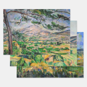 Paul Cezanne - Auswahl Mont Sainte-Victoire Geschenkpapier Set