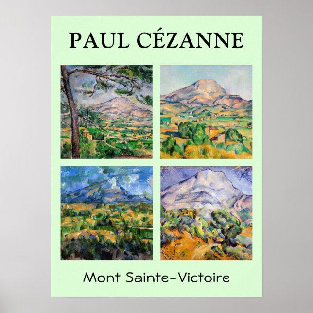 Paul Cezanne - Auswahl Mont Sainte-Victoire Poster (Vorne)