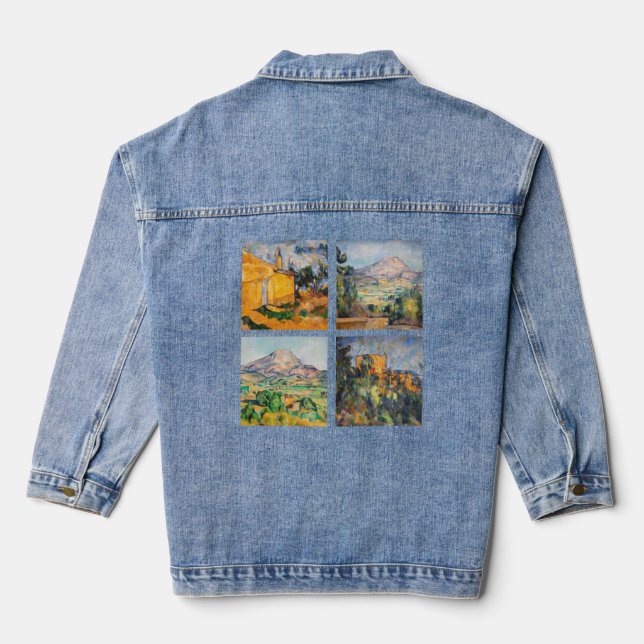 Paul Cezanne - Auswahl von landschaftlichen Meiste Jeansjacke (Rückseite)