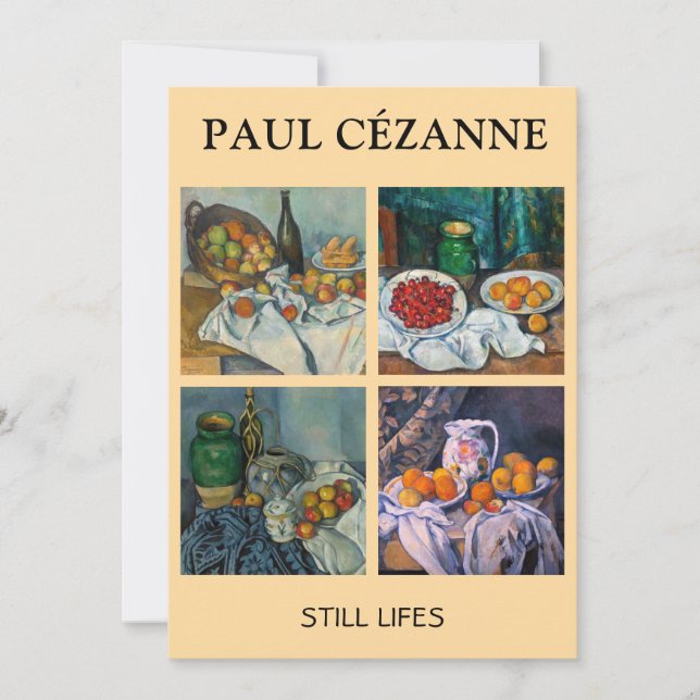 Paul Cezanne - Auswahl von Stillleben-Meisterwerke Einladung (Vorderseite)