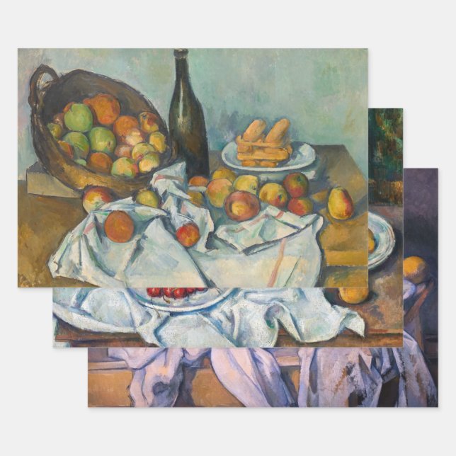 Paul Cezanne - Auswahl von Stillleben-Meisterwerke Geschenkpapier Set (Set)