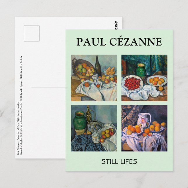 Paul Cezanne - Auswahl von Stillleben-Meisterwerke Postkarte (Vorne/Hinten)