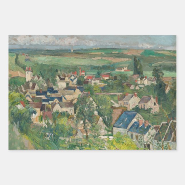 Paul Cezanne - Auvers, Panoramasicht Geschenkpapier Set (Vorderseite)
