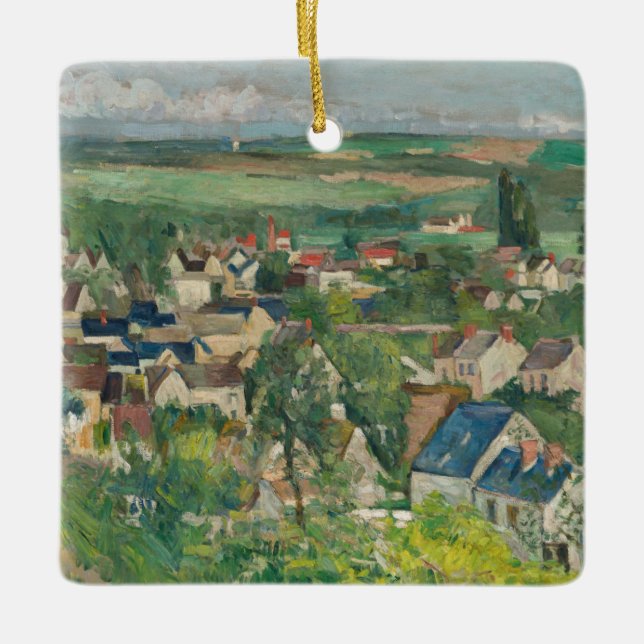 Paul Cezanne - Auvers, Panoramasicht Keramikornament (Vorderseite)
