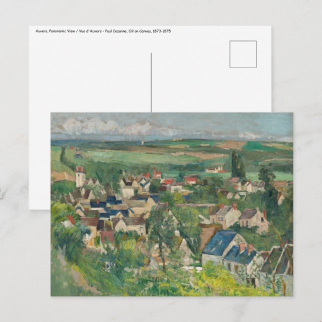 Paul Cezanne - Auvers, Panoramasicht Postkarte (Vorne/Hinten)