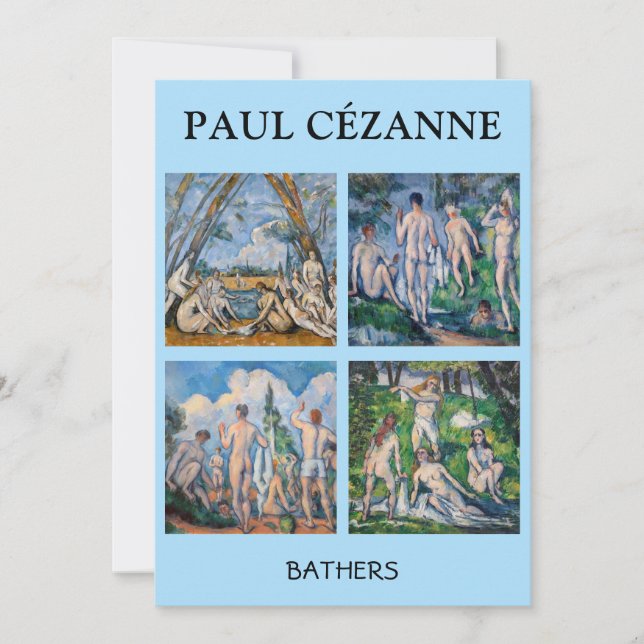 Paul Cezanne - Bathers Masterpiece Selection Einladung (Vorderseite)