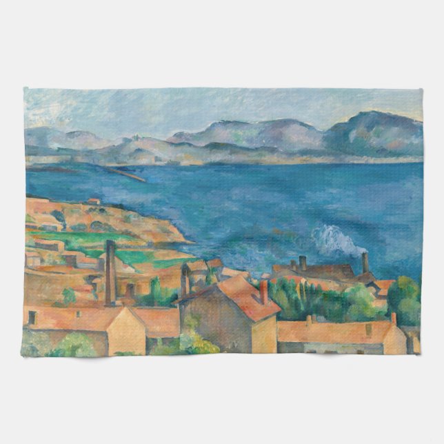 Paul Cezanne - Bucht von Marseille, von Estaque au Geschirrtuch (Horizontal)