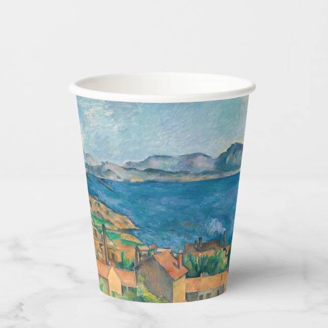 Paul Cezanne - Bucht von Marseille, von Estaque au Pappbecher (Vorderseite)