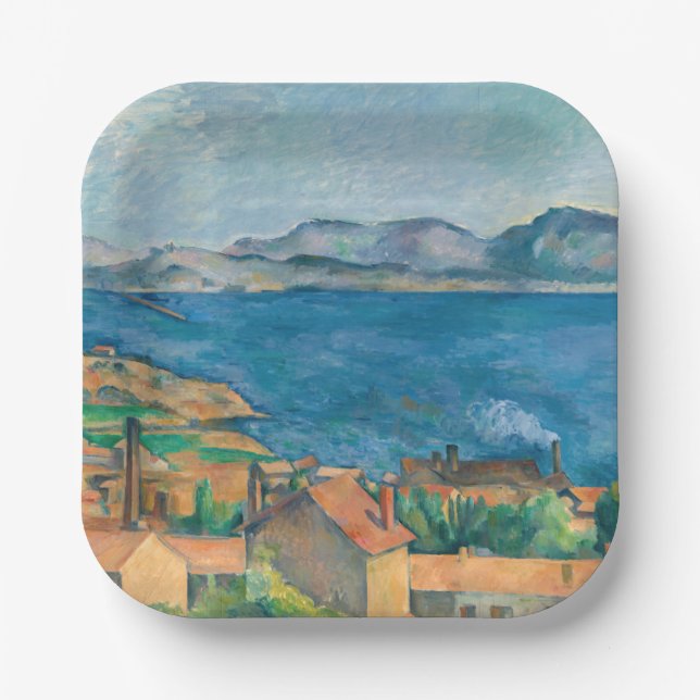 Paul Cezanne - Bucht von Marseille, von Estaque au Pappteller (Vorderseite)