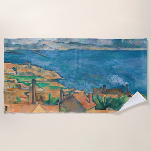 Paul Cezanne - Bucht von Marseille, von Estaque au Strandtuch (Vorderseite)