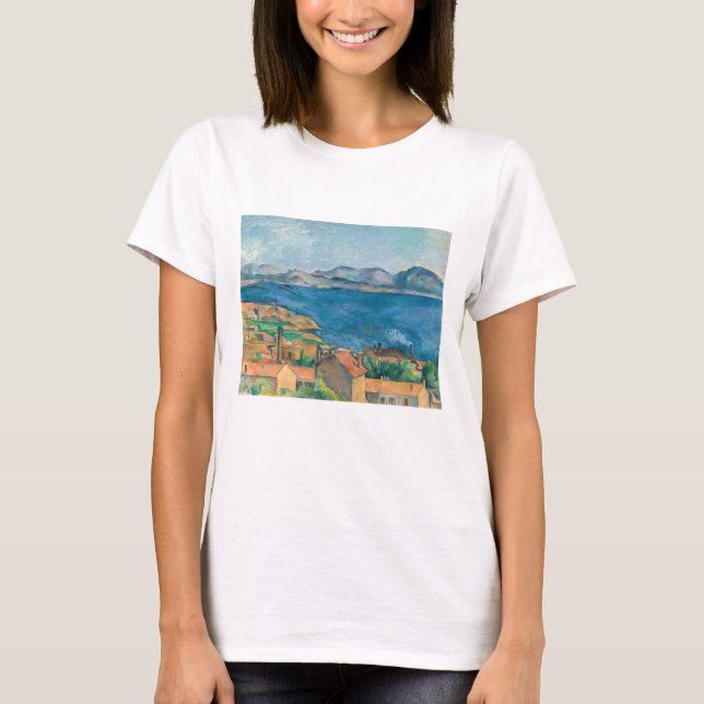 Paul Cezanne - Bucht von Marseille, von Estaque au T-Shirt (Vorderseite)