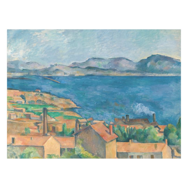 Paul Cezanne - Bucht von Marseille, von Estaque au Tischdecke (Vorderseite (Horizontal))