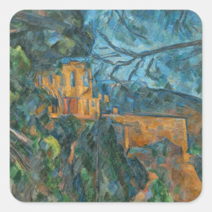 Paul Cezanne Chateau Noir, 1900-04 (Öl wird gepump Quadratischer Aufkleber