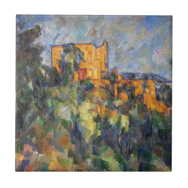 Paul Cezanne - Chateau Noir Fliese (Vorderseite)